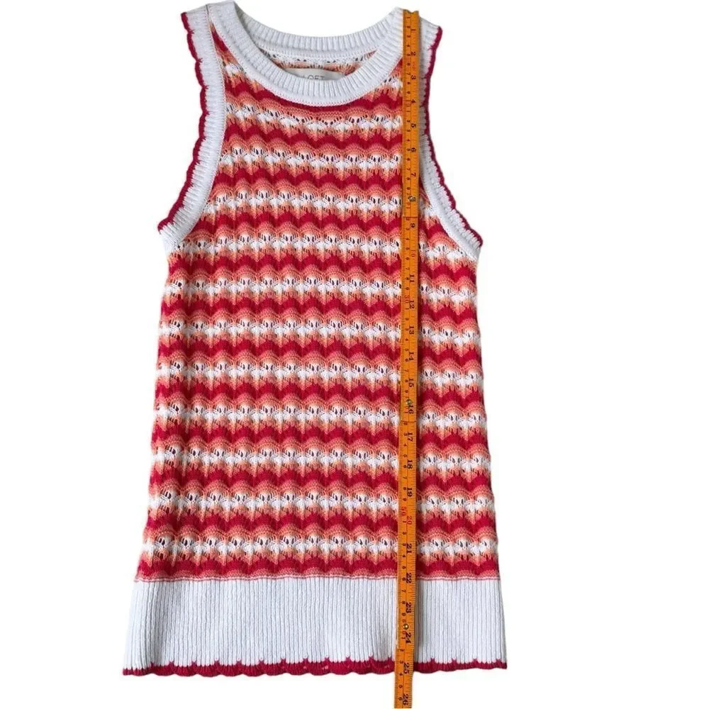 LOFT Petites Sleeveless Colorful Scalloped Halter Sweater Tank. XSP. NWOT. - Picture 5 of 7